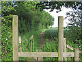 Stile and footpath near Imphy Hall, Stock in CM4 9PD