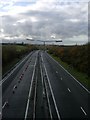 View of the A299 from the bridge to Hernhill and Fostall in ME13 9JJ