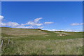 The land rising behind dunes on the coast south of Brora in KW9 6PN