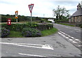 Queen Elizabeth II postbox on a Cwmann corner, Carmarthenshire in SA48 8DU