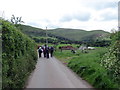 Heol ger Cwmfforest / Road near Cwmfforest in LD3 0EU
