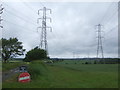 Crop field and pylons near Furnace Grange in WV4 4XH