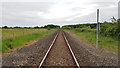 Rail track at footpath crossing in NR34 8LQ