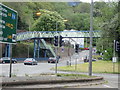 Footbridge over the A48 at Briton Ferry in SA12 8PR