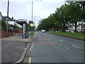 Bus stop and shelter on Hagley Road West in B32 1BY