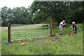 Installing a stile, Llwyncelyn LNR in NP44 7PJ