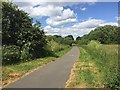 Shared path in Kingfisher Country Park near Shard End, east Birmingham in B33 0AS