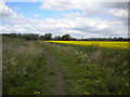 Footpath across Sinfin Moor in DE73 5BG