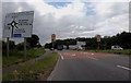 Approaching Huntworth Roundabout on the A38 near Bridgwater in TA6 6WF