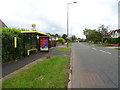 Bus stop and shelter on Barnston Road, Thingwall in CH61 1AG