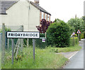 Fridaybridge Village Name sign in PE14 0JA