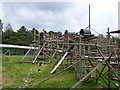 Play area for Pan troglodytes (chimpanzee) at Monkey World in BH20 6NT