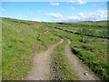 Footpath on a cart track, Bacup in OL13 8GB