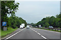 Lay-by on northbound A43 in NN13 5JU