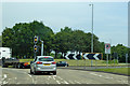 Roundabout, outskirts of Northampton in NN4 9XW