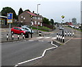 Zebra crossing in a traffic-calmed part of Elm Drive, Risca in NP11 6PB