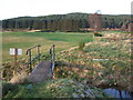 Footbridge over a stream on Aboyne golf course in AB34 5BR