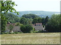 Approaching Fernham, with White Horse Hill in the distance in SN7 7NX