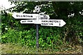 Cucklington: Quarr Cross signpost in SP8 5PB