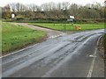 Junction of Adisham Downs Road and minor road in CT3 3LJ