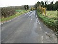 Looking E along Adisham Downs Road towards Adisham village in CT3 3LJ
