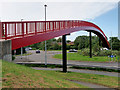 Red Footbridge over Westbrook Way in WA5 8XY