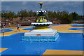 Victorian fountain at centre of paddling area in PE25 3PW