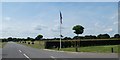 Flagpole and drive to horticultural business, Adversane in RH14 9GZ