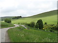 Road junction and War Memorial at Cabrach in AB54 4EH