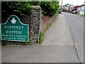Rhymney boundary sign, Carno Street in Rhymney Community