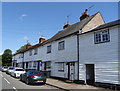 Clapboard houses on High Street, Hunsdon in Hunsdon