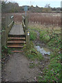 Footbridge on the Robin Hood Way between Bramcote Hills and Trowell in NG9 3JW