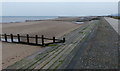 Promenade and sea defences at Rhyl in LL18 3TH