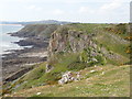 Coastal cliffs from Pwll Du Head. in SA3 2AT