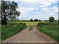 Field entrance north of Gaulby Lane in LE7 9BG