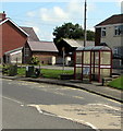 Bus stop and shelter alongside the B4459, Pencader in SA39 9HB