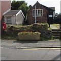 Queen Elizabeth II postbox alongside the B4459 in Pencader in SA39 9HB
