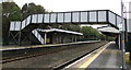 Haverfordwest railway station footbridge viewed from platform 1 in SA61 1UP
