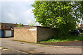 Garage block at junction of Wansford Place and Fotheringhay Road in NN17 2QB