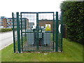 Electricity substation in Carrington Business Park in M31 4BB