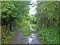 Gates on footpath by The Rowans Hospice in PO7 5RU