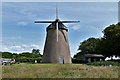 Bembridge Windmill whose sails have been removed for repair in PO35 5SQ