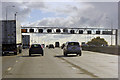 Sign Gantry over the M25 near to North Ockendon, in RM14 3QH