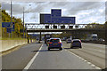 Clockwise M25, Sign Gantry at Junction 30 in RM15 4PX