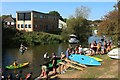 Canoes and wake boarders at River Rother in TN18 5QG