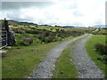 Track crossing open access moorland to Dafarn Dywarch in LL54 7HR