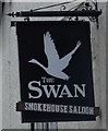 Sign for the Swan Smokehouse Saloon, Winterbourne in BS36 1SJ