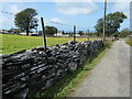 Slate drystone wall, west of Glandwr in LL54 7RE