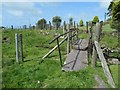 Slate footbridge near Bryngwyn station in LL54 7NL