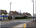 Zebra crossing on the main road through Wick, Vale of Glamorgan in CF71 7QE